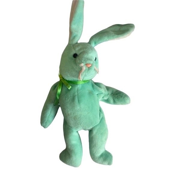 Ty Beanie Babies Easter Bunny Duck Plush Set Floppity Hoppity Quackers - Picture 4 of 10